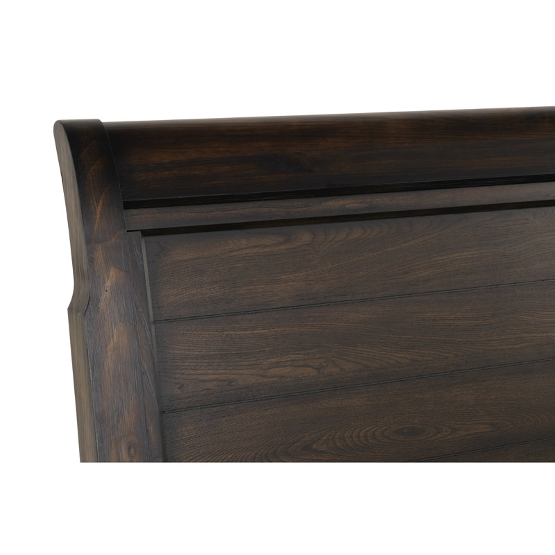 Grand lit en placage d'appoint avec placage