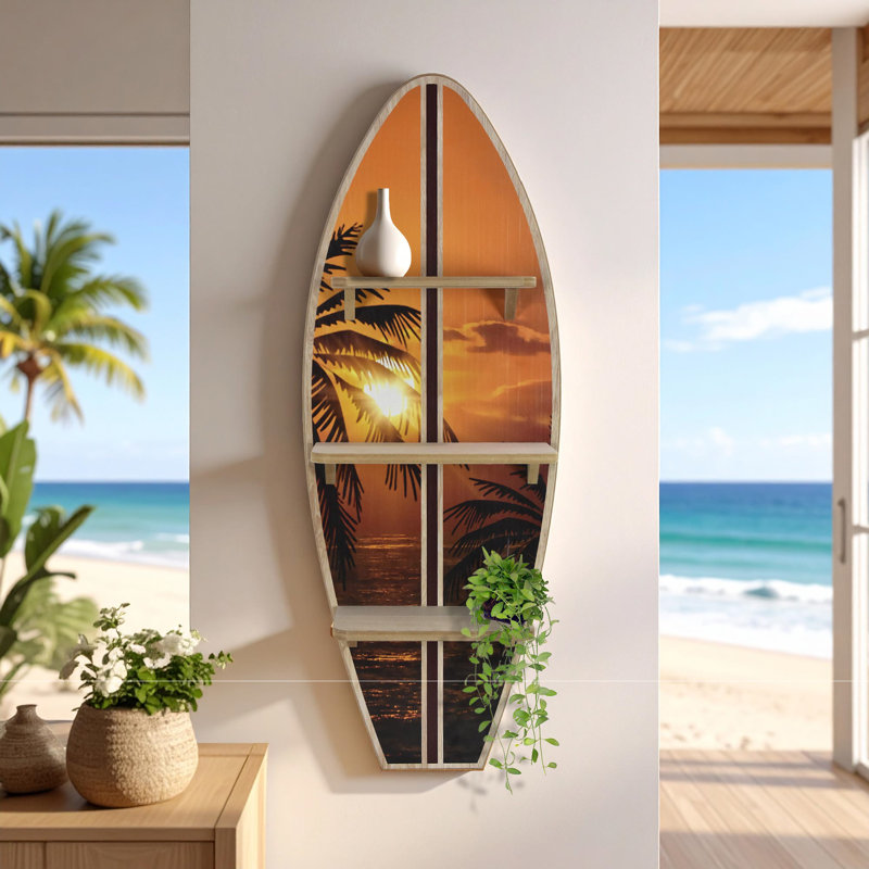 Étagère murale Hawaiian Sunset Surf - Tropical