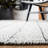 Abbie-Louise Hand Tufted Wool/Cotton Striped Rug in Black/Ivory-1193293959