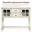 Console gris antique pour le style de rangement du salon - Finition avec-121047808
