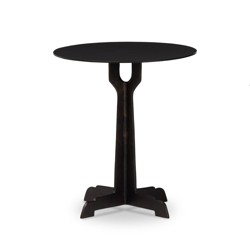 Round 18'' Outdoor Side Table, Distressed Bronze