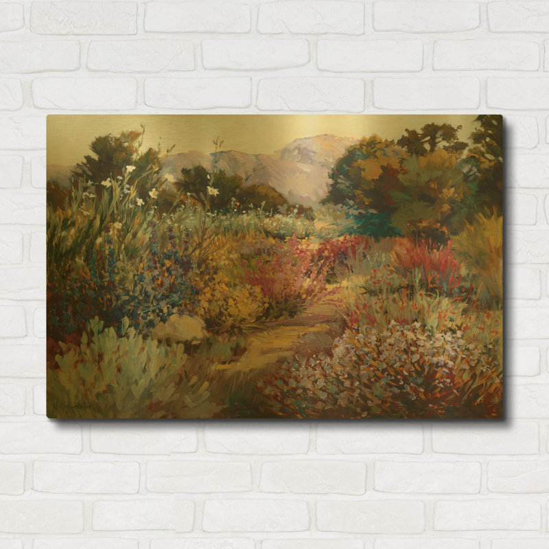 « Éclosion matinale » d'Ellie Freudenstein, tableau mural en métal doré, 91,4 cm x 61 cm, 36"x24"