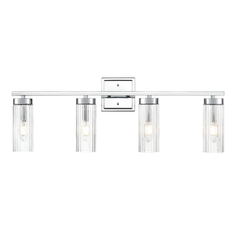 Meuble-lavabo à 4 lumières de 29,75 po de largeur Turman, Chrome poli