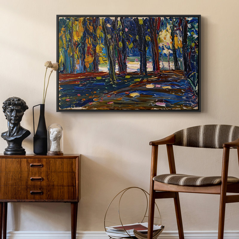 «Autumn Study, 1908» par Wassily Kandinsky, toile tendue avec châssis, 24 po x 36 po, Noir