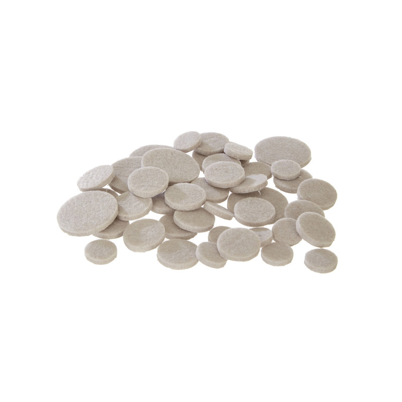 80 Piece Adhesive Felt Pad, White
