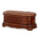 Cortina Honey Walnut Leather Storage Bench