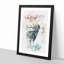 A Deer Stag Silhouette - Picture Frame Painting Print-56853073-56853062