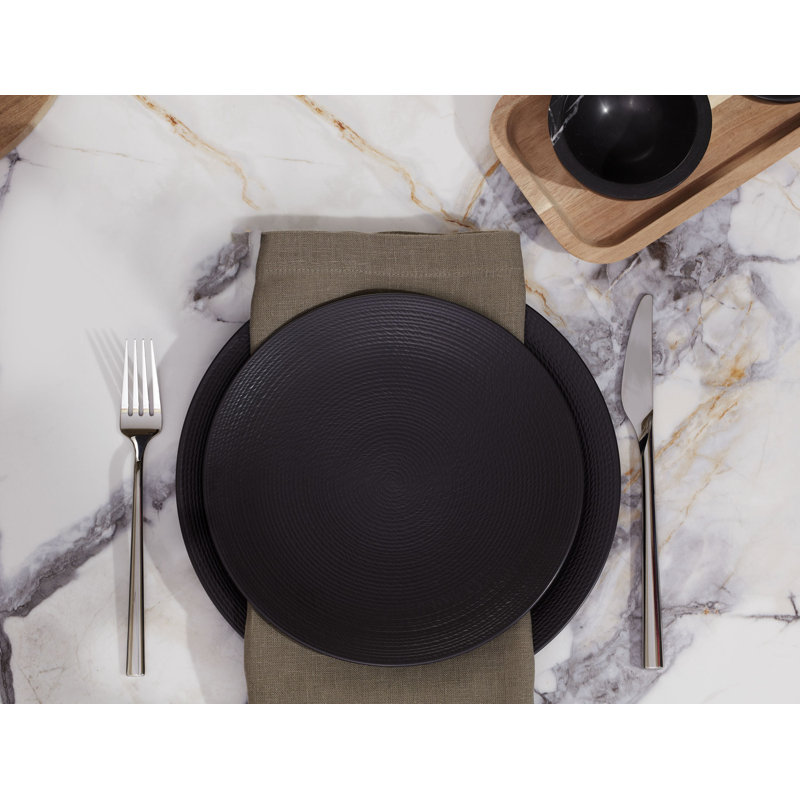 Lenox LX Collective Porcelain Dinnerware Set - Service for 4, Black