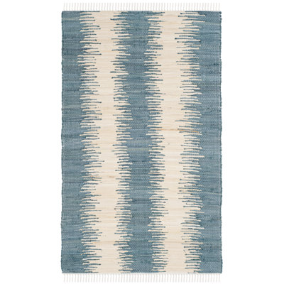 Telscombe Hand Woven Cotton Striped Rug