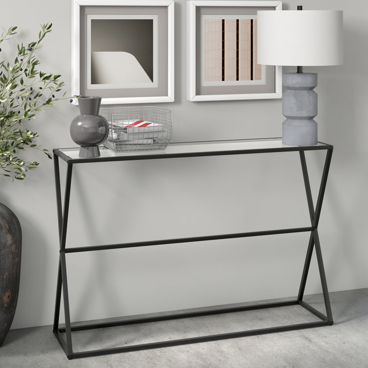 Sabrina 45'' Glass Top Console Table