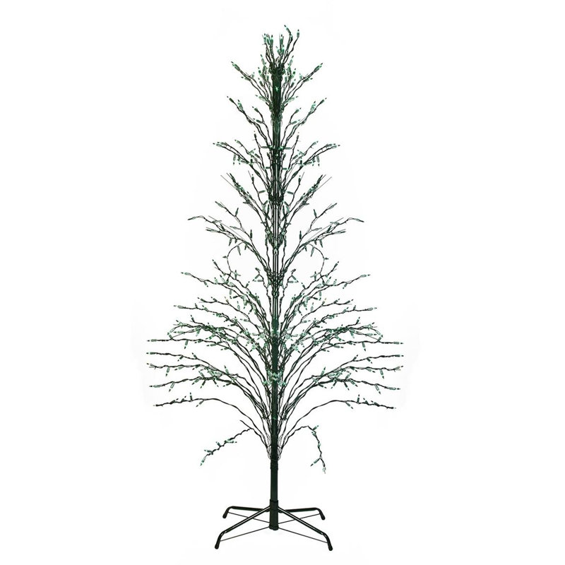 Arbre de Noël pré-éclairé vert cascade, H 6 pi