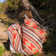 Del Sol Red/Orange/Tan Aztec Print Cotton Southwestern Style Reversible Quilt Set
