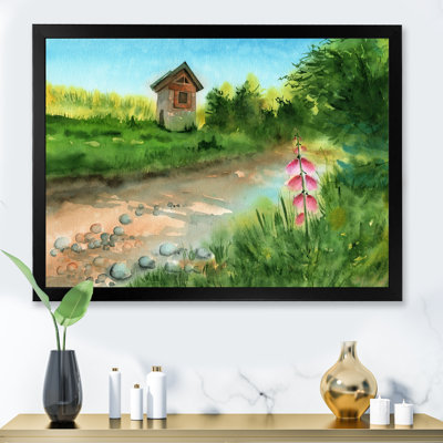 Paysage avec une route pittoresque - reproduction sur toile