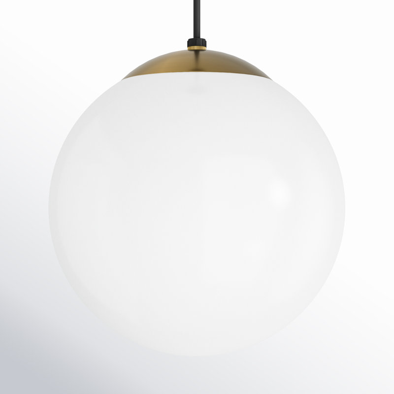 Meri 1 - Light LED Single Pendant, 14.75" H x 14" W x 14" D, Bulb Not Included, Brass