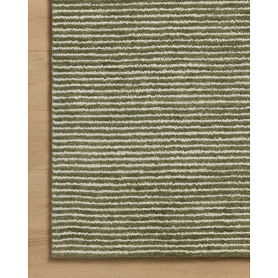 Tapis olive / ivoire Ebern Designs Malpass
