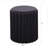 14.6''W X 17''H Round End Table And Side Table With Golden Rim,Black