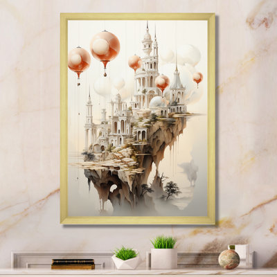 Maheer surréalisme, la ville flottante sur toile