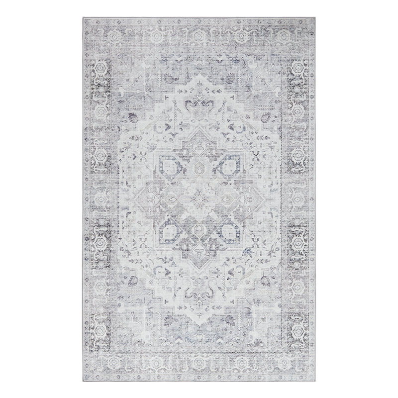 Chenille Mashine Washable Oriental Indoor Arae Rug with Non-Slip Backing for Bedroom Living Room Kitchen Entryway