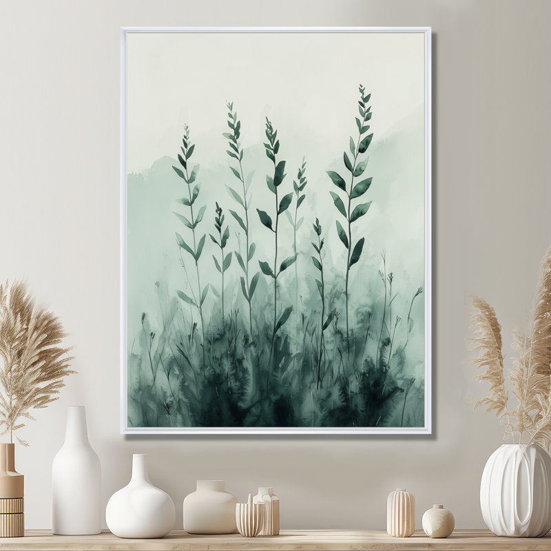 «Monicolher Herbs», art mural encadré, Impression encadrée flottante, H 44 po x l 34 po, Blanc