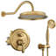 Système de douche complet rétro avec valve brute et pomme de douche à pluie 9 pouces-112647691