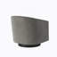 Chaise d'appoint en polyester gris anthracite