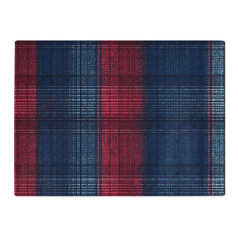 Tartan Pattern Vol.1  Glass Chopping Board