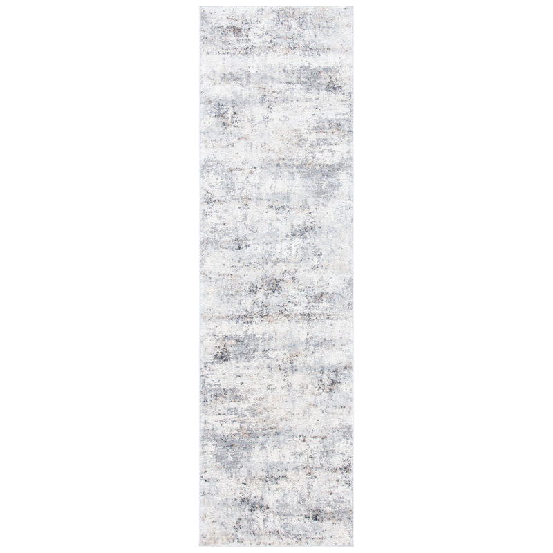 Tapis abstrait en coton Kowalski, Tapis de couloir 2 pi 3 po x 8 pi