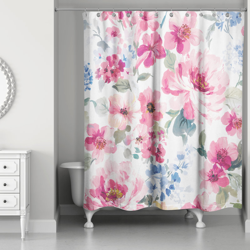 Rideau de douche simple floral Wadhurst