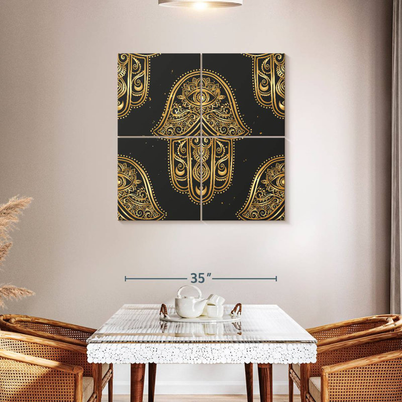 Hamsa ornementale Kerrick, H 38 po x l 38 po