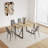 55"Rustic Industrial Rectangular MDF Wood Colour Dining Table For 4-6 Person-1951371941