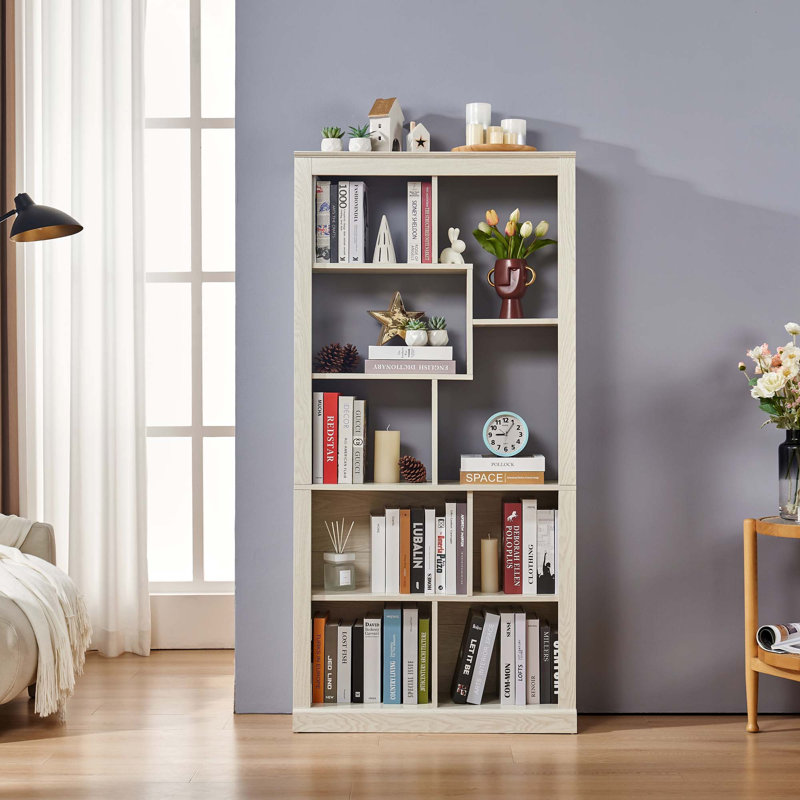 Bibliothèque ouverte en bois Free Combination, Blanc