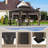 Hardtop Aluminum Patio Gazebo With Double-vented Galvanized Steel Roof – Includes Mosquito Netting & Privacy Curtains – For Backyard, Garden, Deck & Poolside-124086882