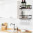 Tayba Solid Wood Wine Bottle & Glass Rack in Black and Brown