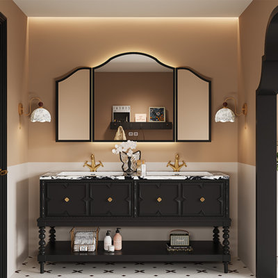 Armoire de salle de bain de style américain sur pied