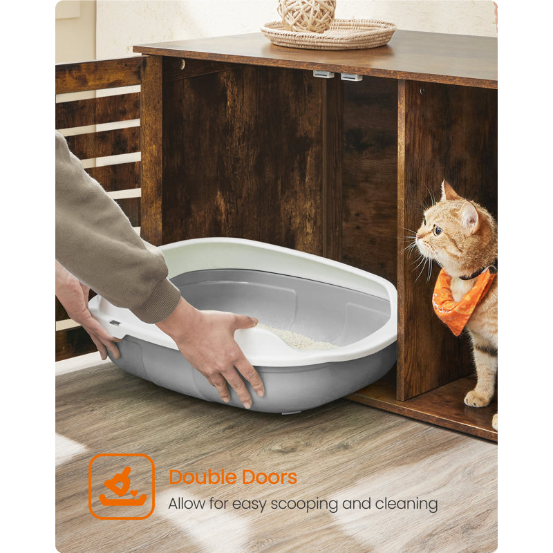 Litter Box Enclosure, Rustic Brown