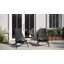 Chaise de patio pliante en bois d'acacia Leilahni-2457100