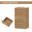 Table de chevet 1/2 PCS avec station de recharge et 3 tiroirs, noir/naturel/blanc-139965193-139965189