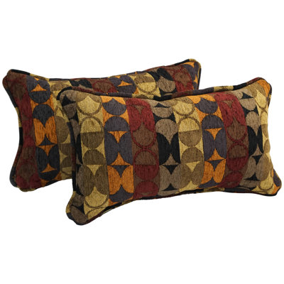 Coussin lombaire en chenille de la collection Jacquard Chenille