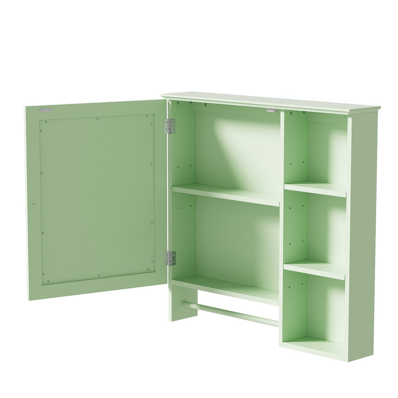Armoire de rangement murale pour salle de bain, design élégant et fonctionnel pour vos besoins de salle de bain., Vert
