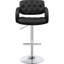 Tabouret de bar réglable noir avec base pour salle à manger contemporaine et siège en contreplaqué