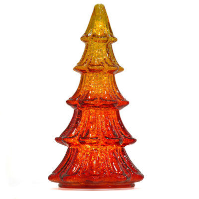 Colorful Glass Christmas Tree Light – Tabletop Led Holiday Décor For Indoor Display, Xmas Eve Centerpiece