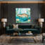 Art animalier sur toile vert-2046905997