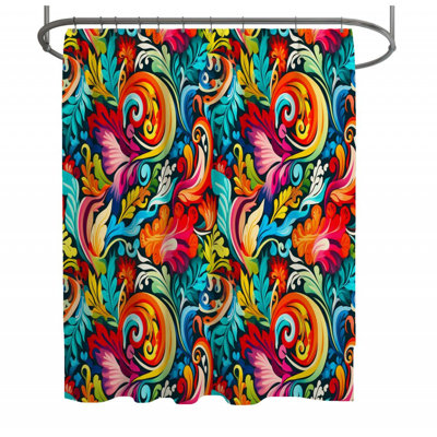 Rustic Shower Curtain -  Floral Bathroom Decor