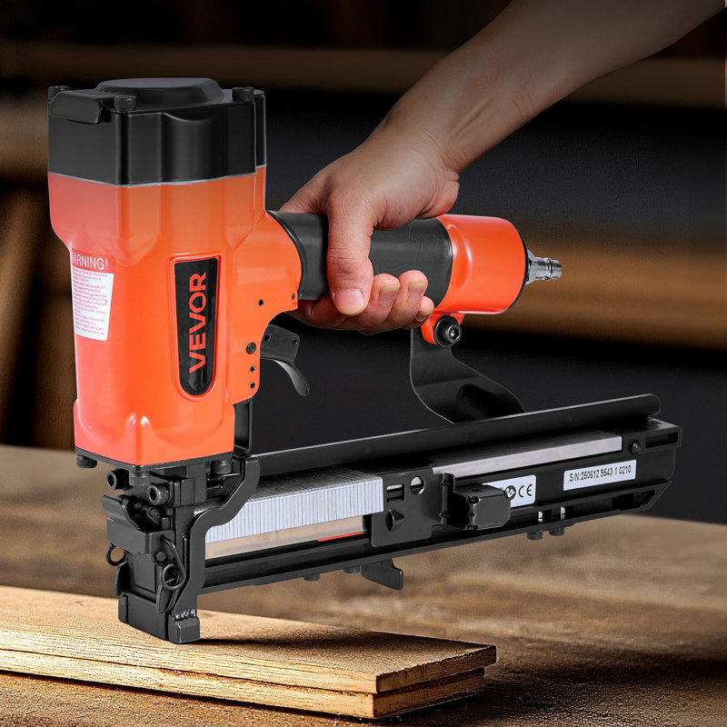 Pneumatic Staple Gun, 16 Gauge 26.4mm Wide Crown Pneumatic Stapler 16mm to 38mm Length, 70-120PSI Air Staple Gun with Two Firing Modes for Roof Decking, Wall Sheathing, Fencing, Subflooring