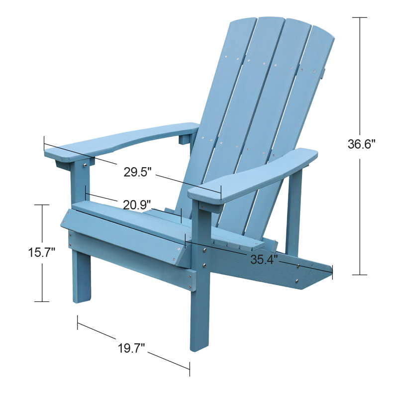 Roberto Adirondack Chair, Lake Blue