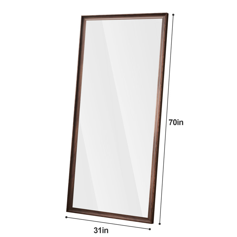 Miroir pleine longueur 178 x 79 cm avec cadre en bois - Style vintage, décor agrandissant l'espace et embellissant la maison