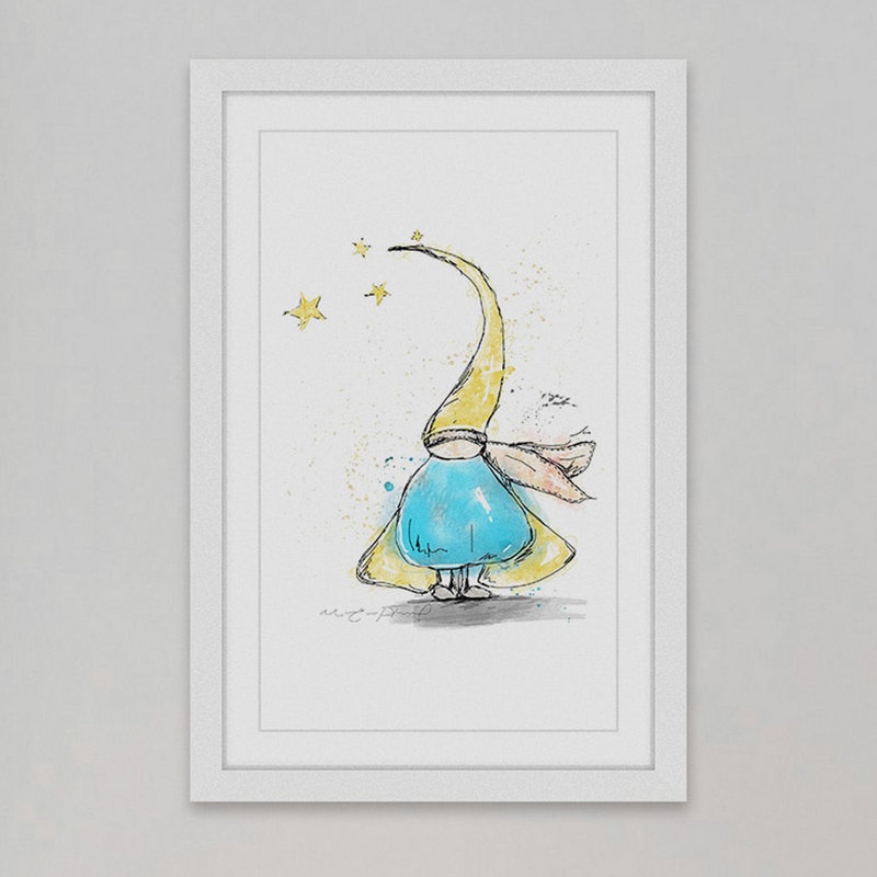 « Lutin » encadrée, H 45 po x l 30 po