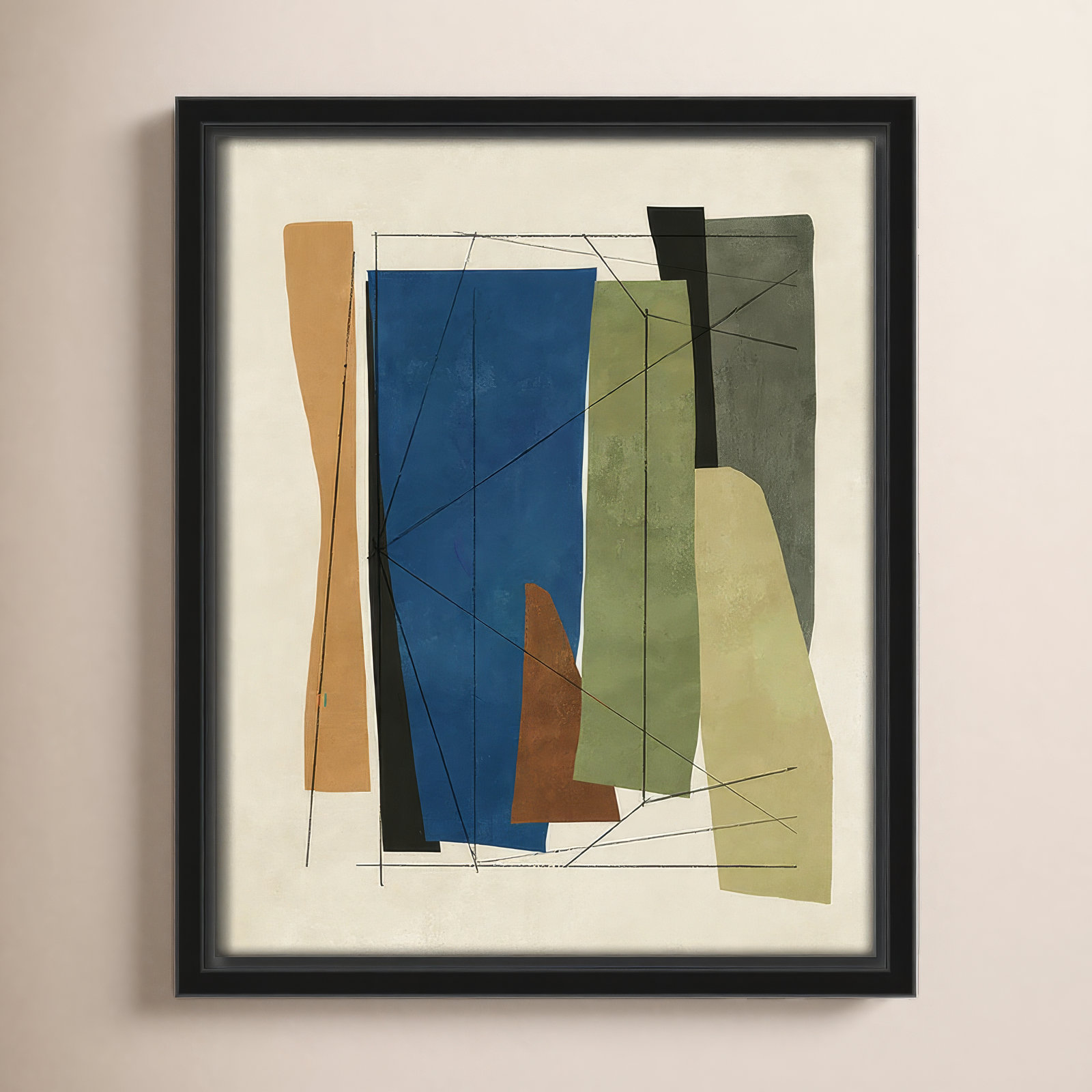 Sync I by Tom Reeves, 11.5" H x 9.5" W x 2" D, Black Framed