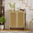 Tall Rattan Shoe Storage Cabinet With Doors, 6-Tier Wooden Freestanding Entryway Organizer With Adjustable Shelves, Natural | Gift Idea-845272508