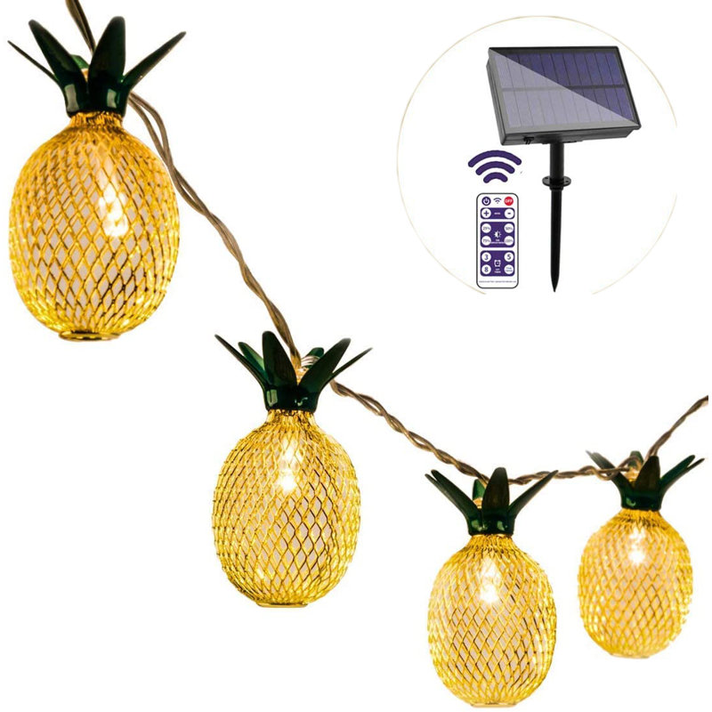 Outdoor 30 - Bulb 276'' Solar Powered LED Shaded String Light